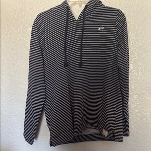 Lady’s Cuffy’s womens Blue and White Striped Hoodie